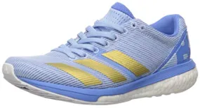 adidas Women's Adizero Boston 8 Running Shoe, Glow Blue/Gold Metallic/Real Blue, 6 M US