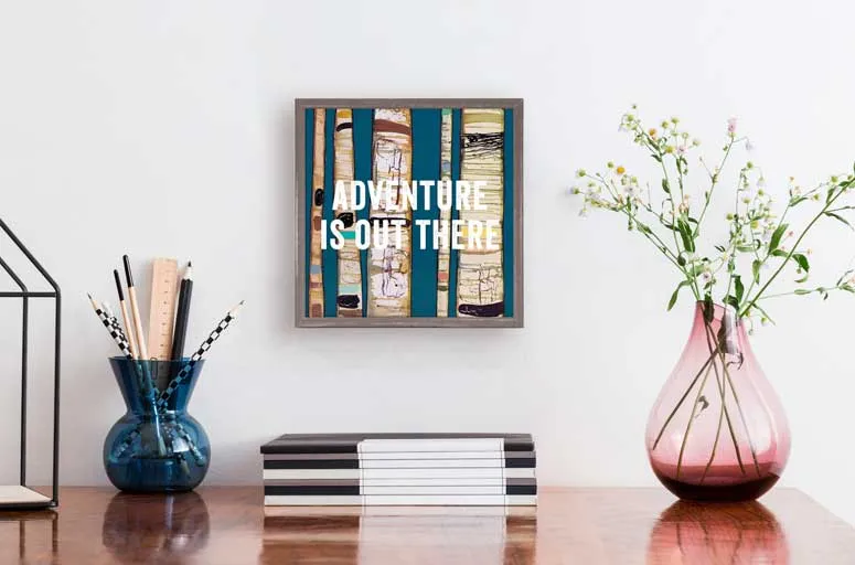 Adventure Is Out There Mini Framed Canvas