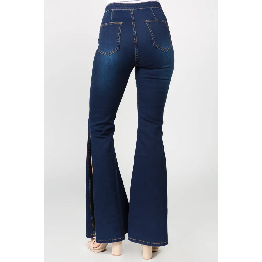 American Bazi Side Slit Flare Jeans