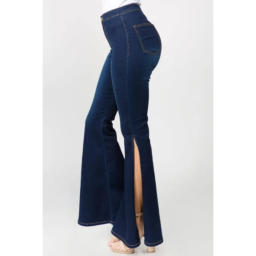 American Bazi Side Slit Flare Jeans