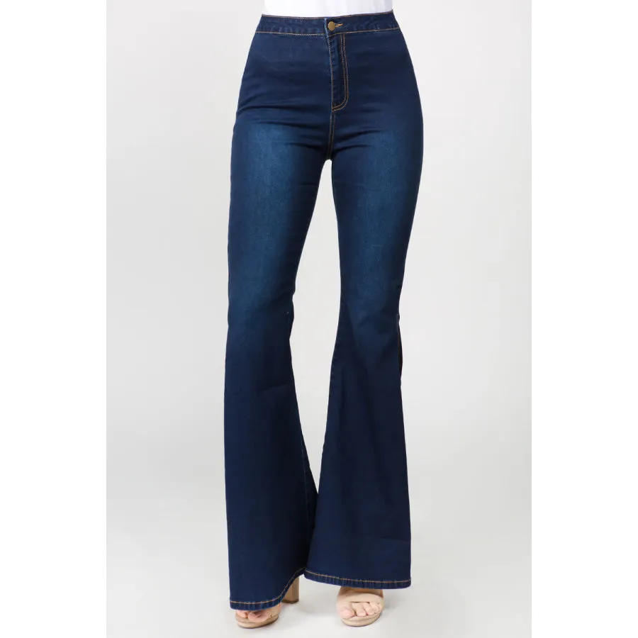 American Bazi Side Slit Flare Jeans