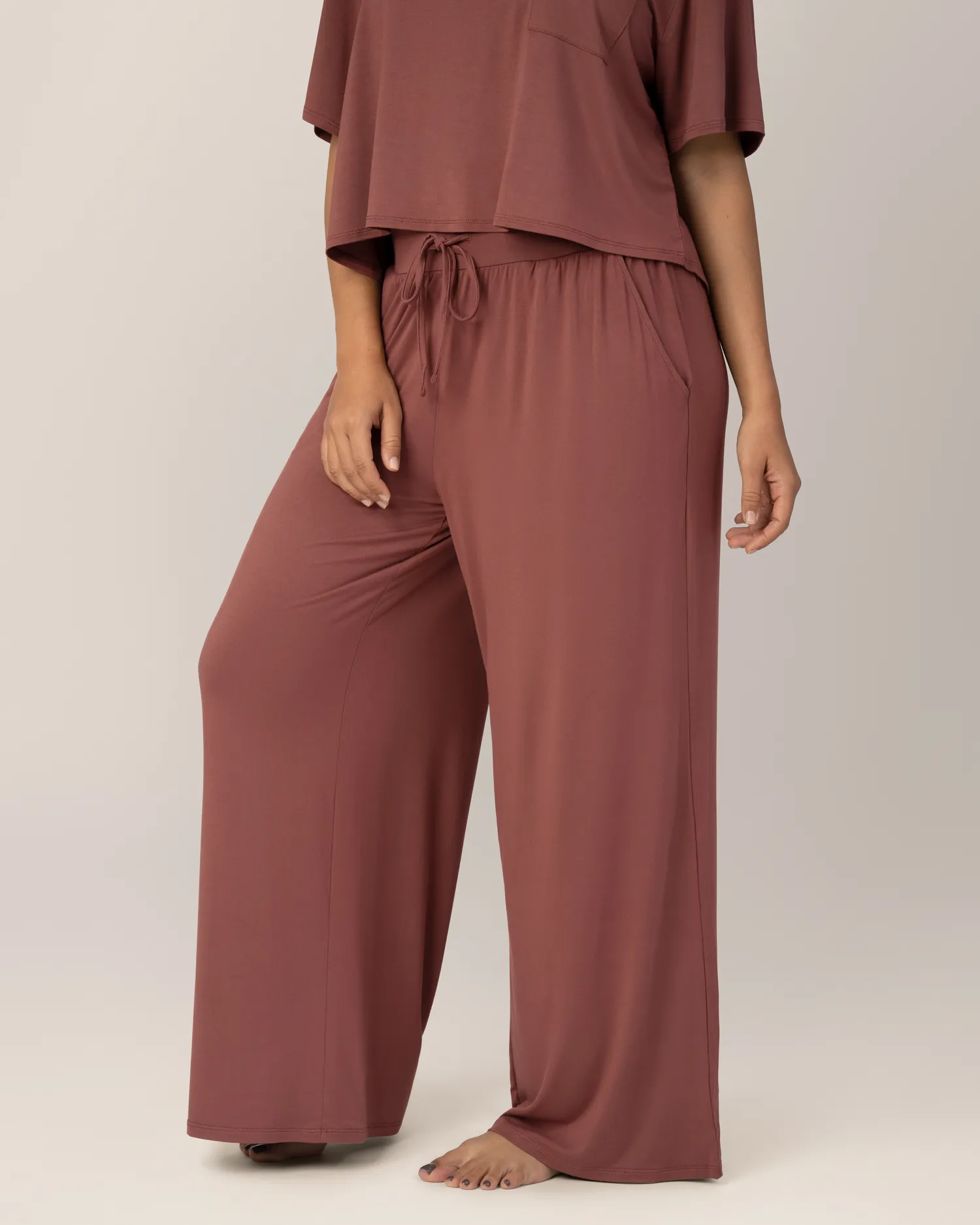 Aria Bamboo Casual Lounge Pant | Redwood