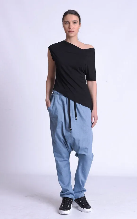 Asymmetric Trendy Open Shoulder Top