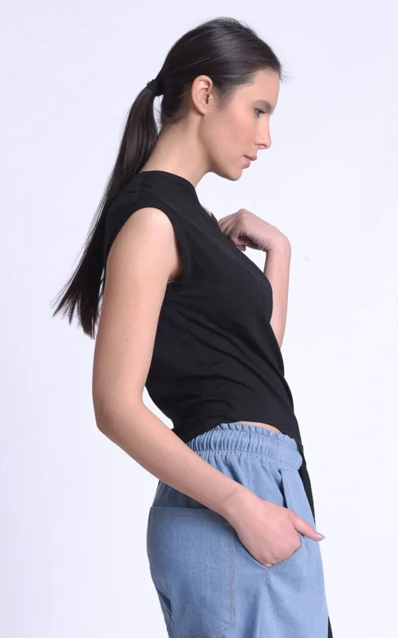 Asymmetric Trendy Open Shoulder Top