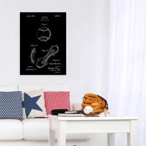 Baseball Canvas Patent Print