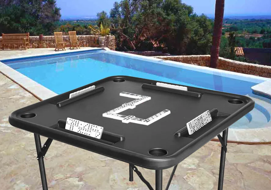 Bene Casa 38" Black Domino & Game Table