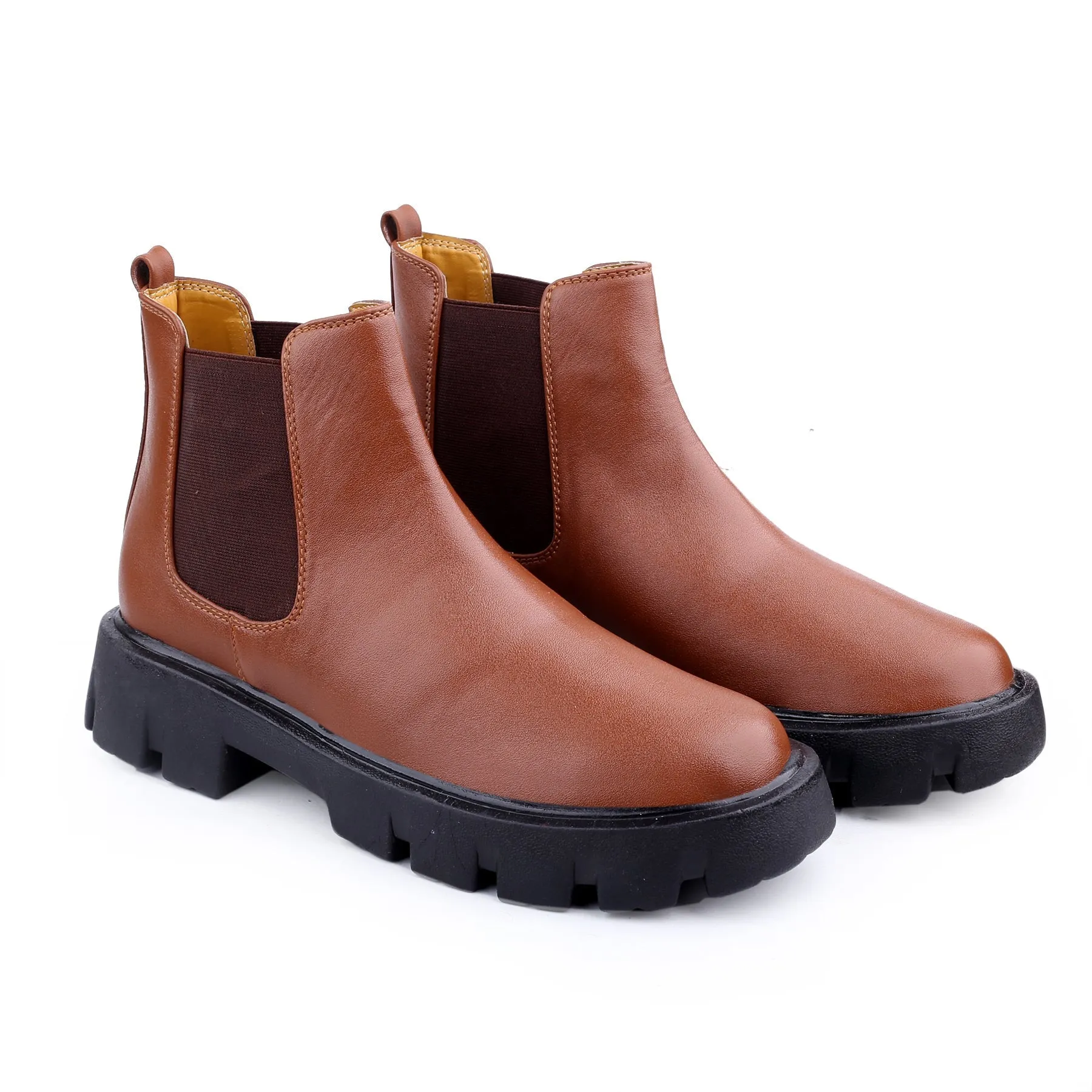 Bxxy's Faux Leather Chelsea Ankle Slip-on Boots for Men