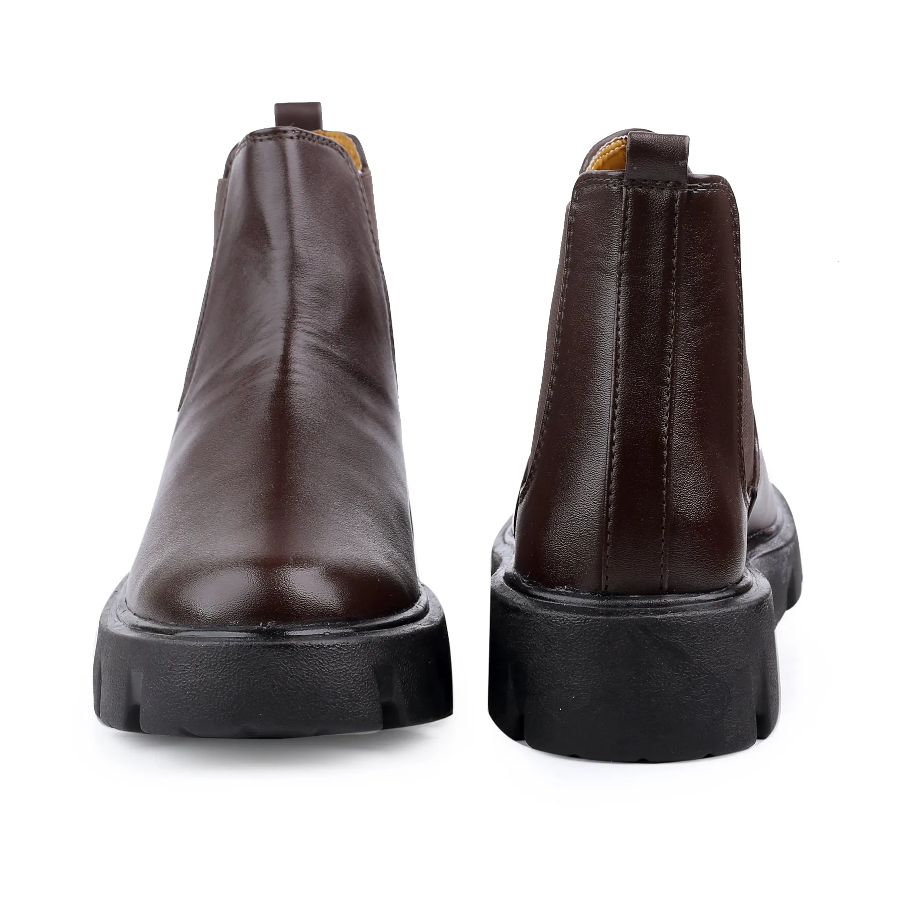 Bxxy's Faux Leather Chelsea Ankle Slip-on Boots for Men