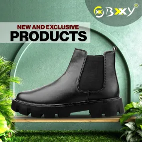 Bxxy's Faux Leather Chelsea Ankle Slip-on Boots for Men