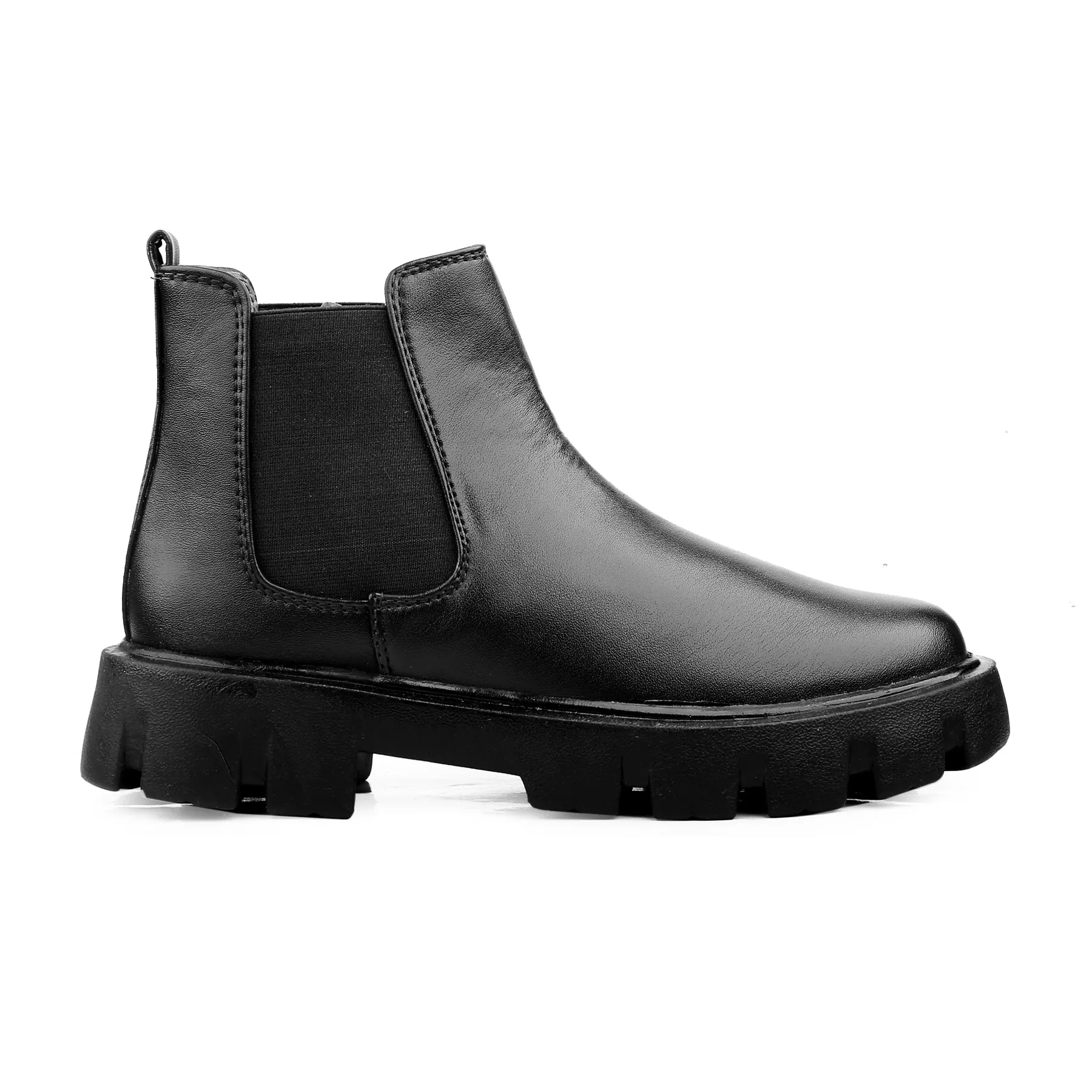 Bxxy's Faux Leather Chelsea Ankle Slip-on Boots for Men