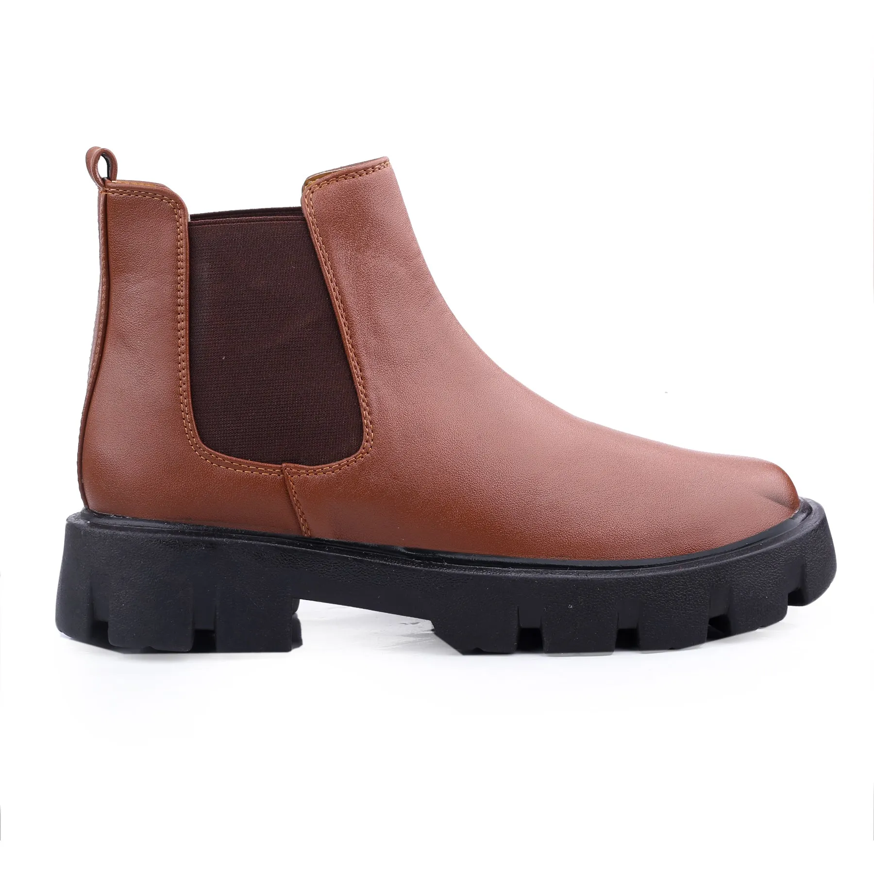 Bxxy's Faux Leather Chelsea Ankle Slip-on Boots for Men