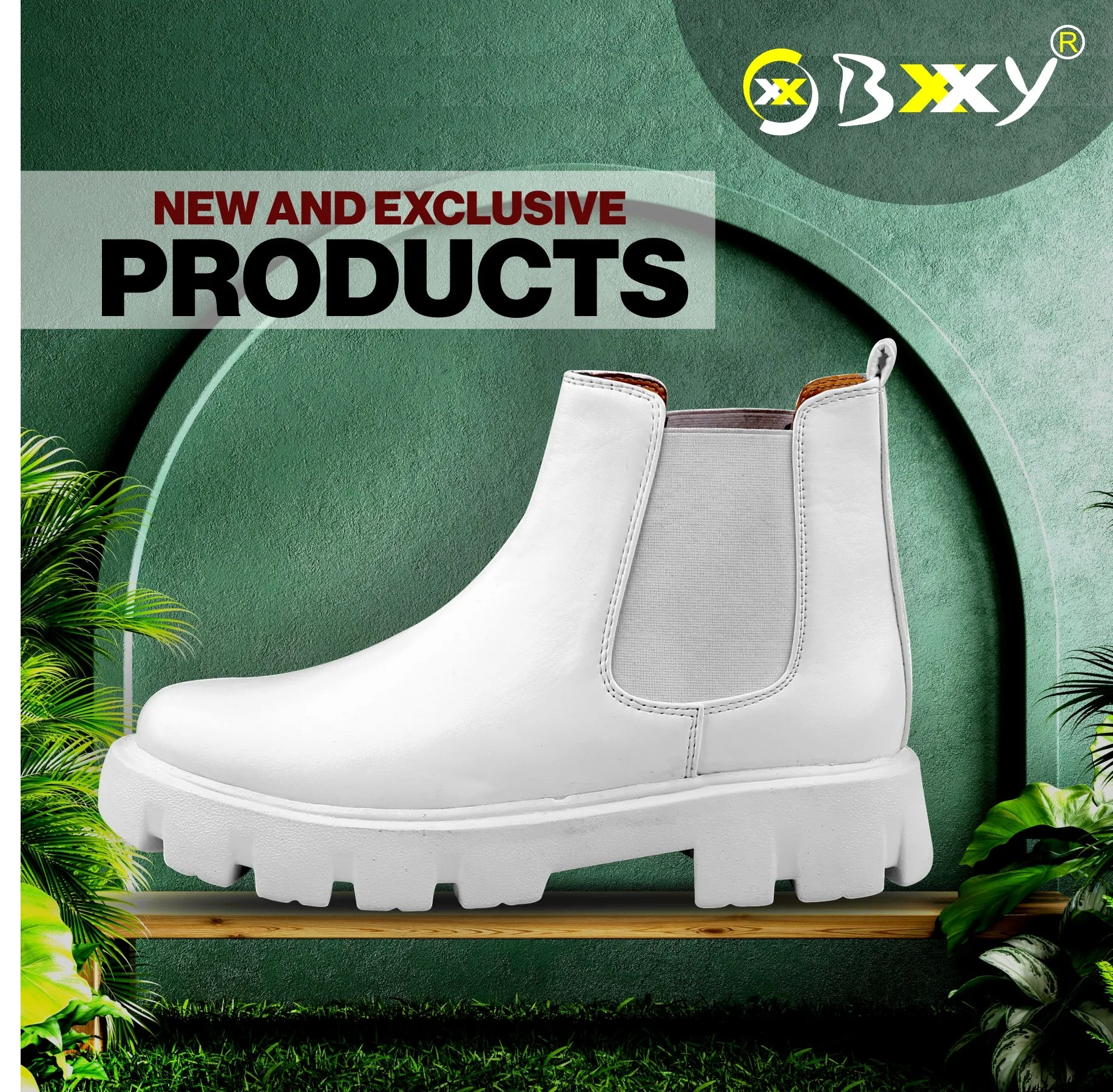 Bxxy's Faux Leather Chelsea Ankle Slip-on Boots for Men