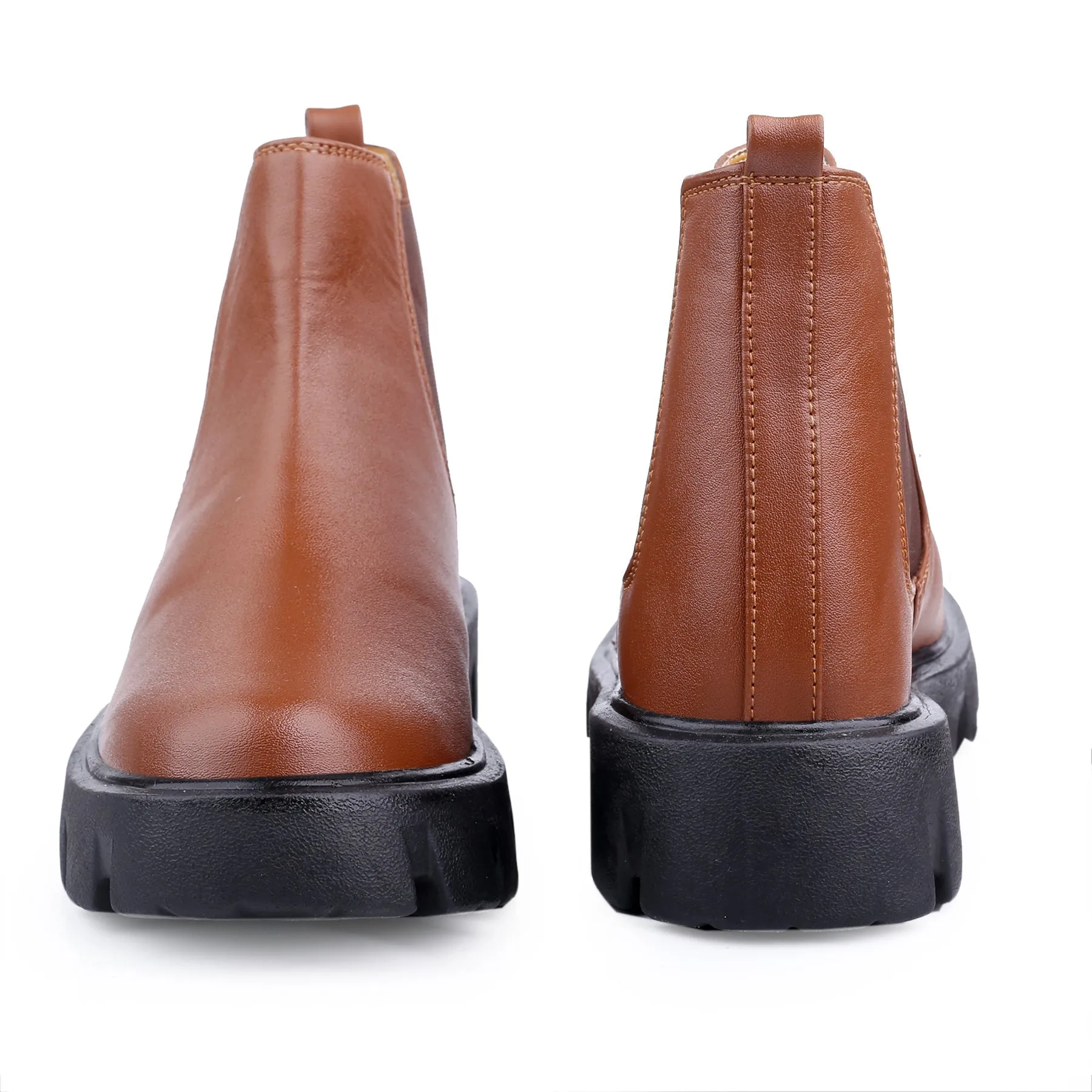 Bxxy's Faux Leather Chelsea Ankle Slip-on Boots for Men