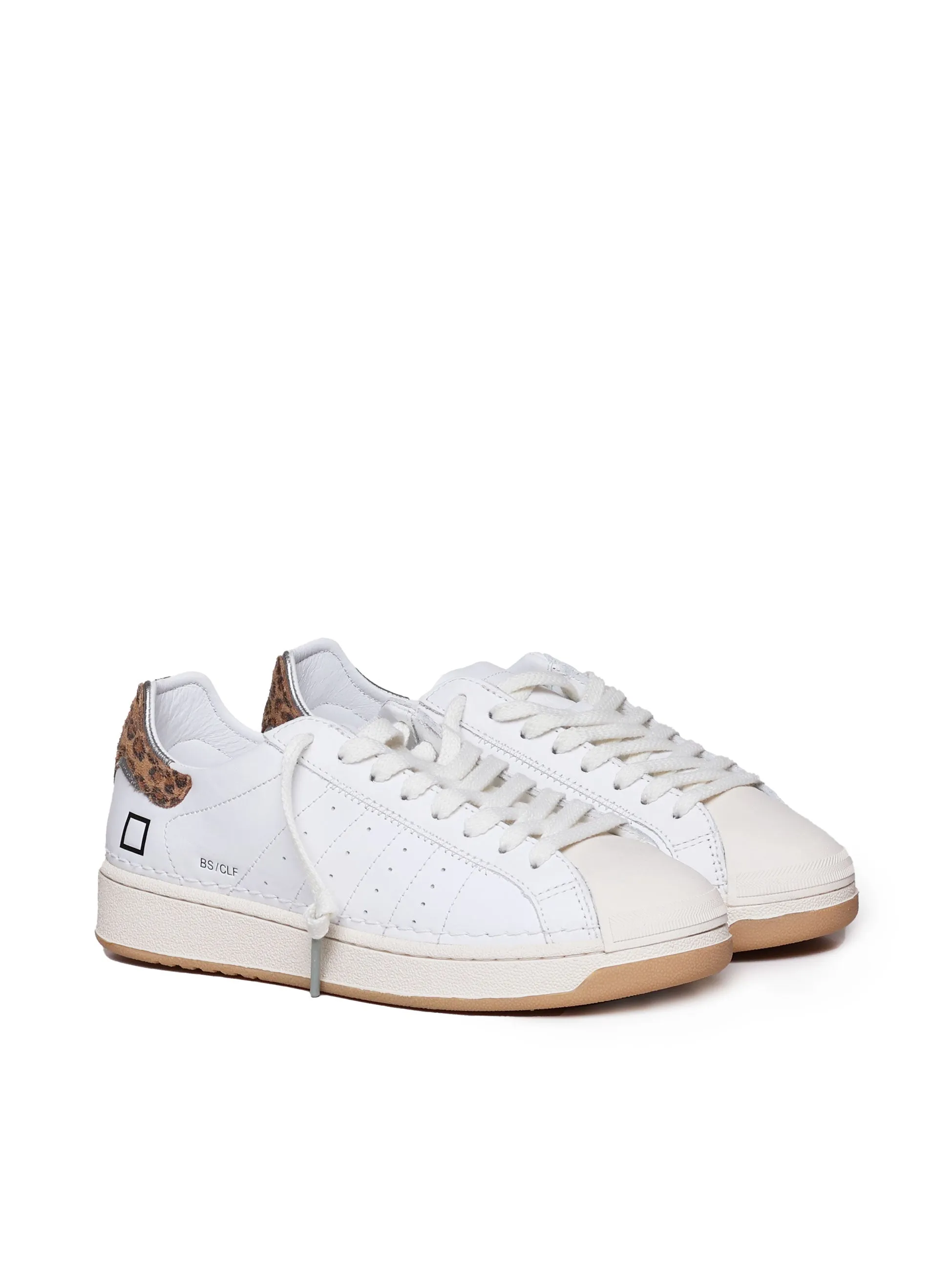 Calfskin White Leopard Sneakers