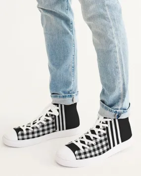 Checkerboard Men's Hightop Canvas Shoe