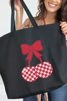 Cherry On Top Canvas Jumbo Tote