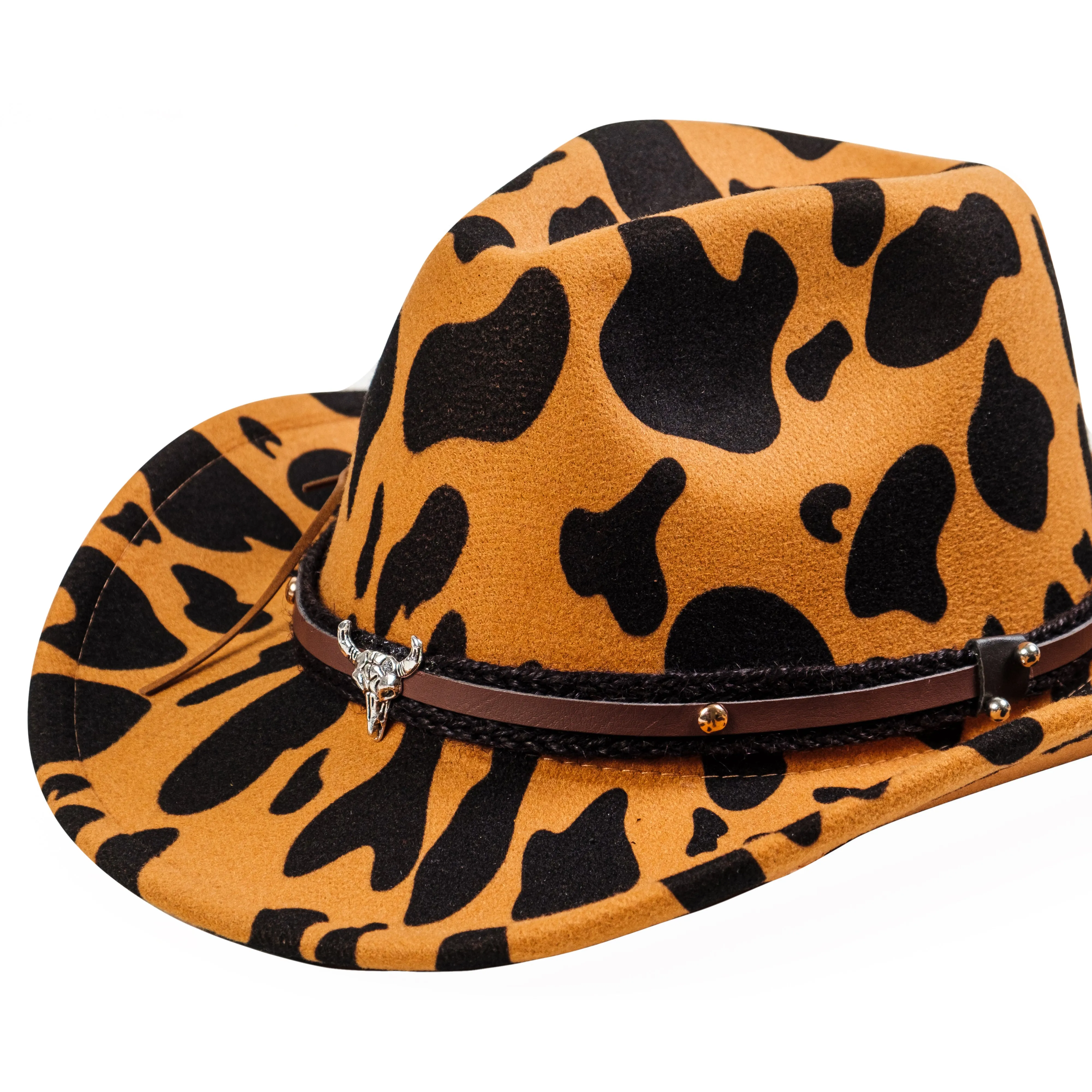 Chokore Cow Print Cowboy Hat (Yellow)