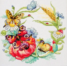 Counted Cross-stitch kit - Summer wreath AH-169