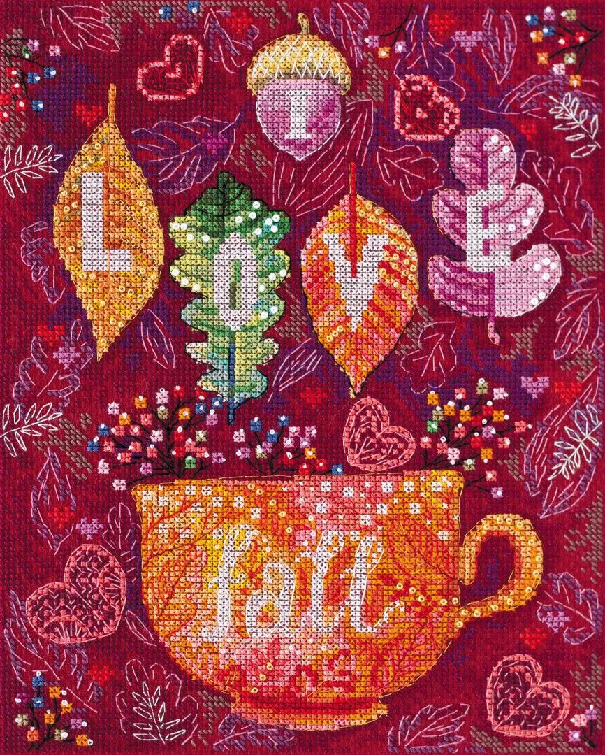 Cross-stitch kit Colorful autumn AH-128