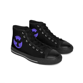 Crowgodshi 2nd Gen. High-Tops, Black on Black w/ PURPLE LOGO