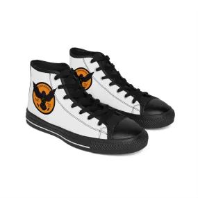 Crowgodshi 2nd Gen. High-Tops, White on White w/ ORANGE LOGO