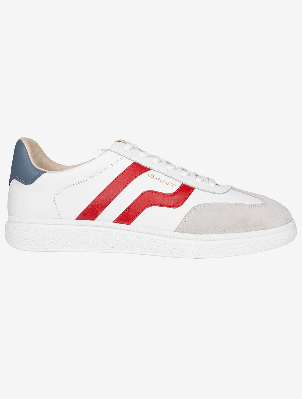 Cuzmo Leather Suede Sneaker White Red