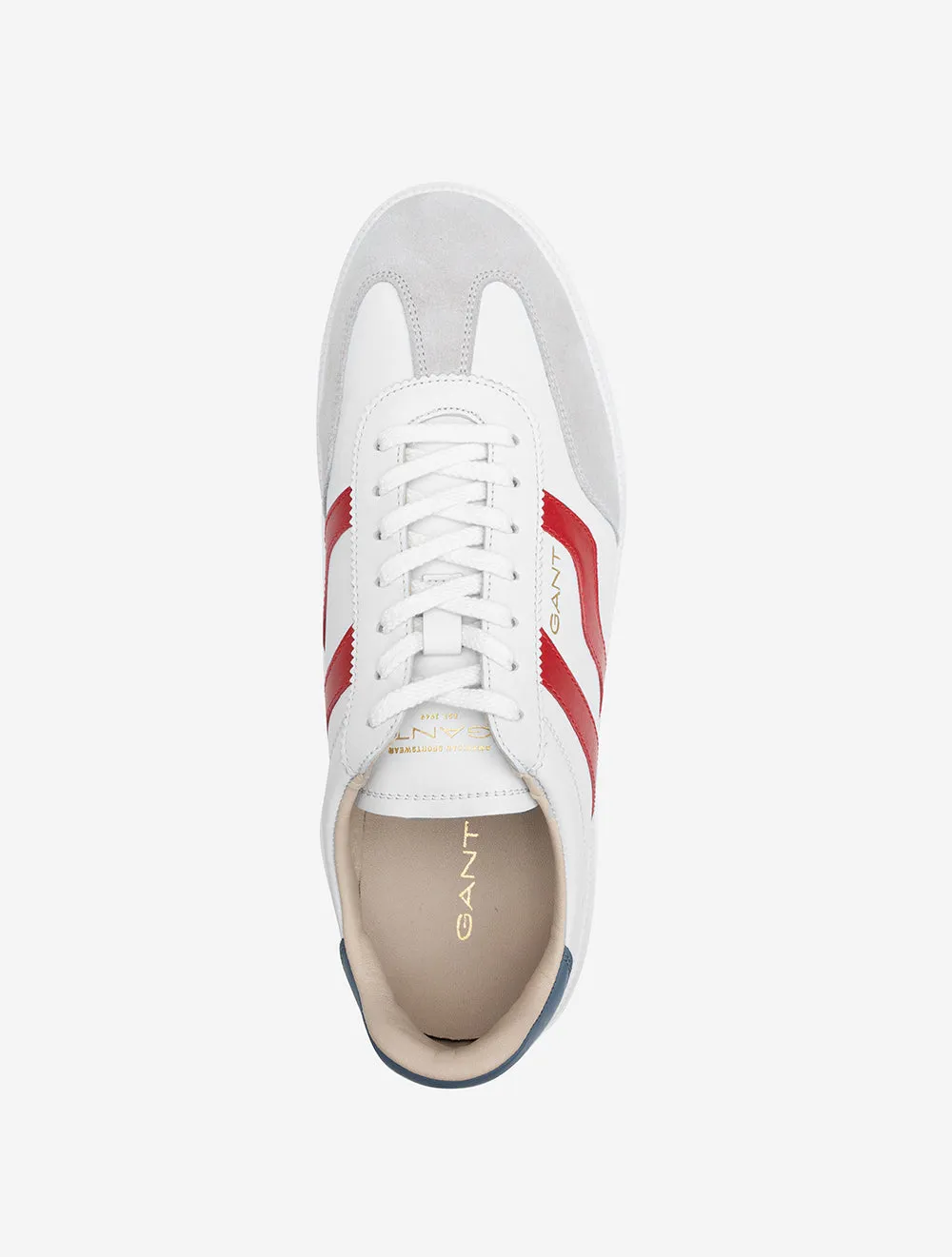 Cuzmo Leather Suede Sneaker White Red