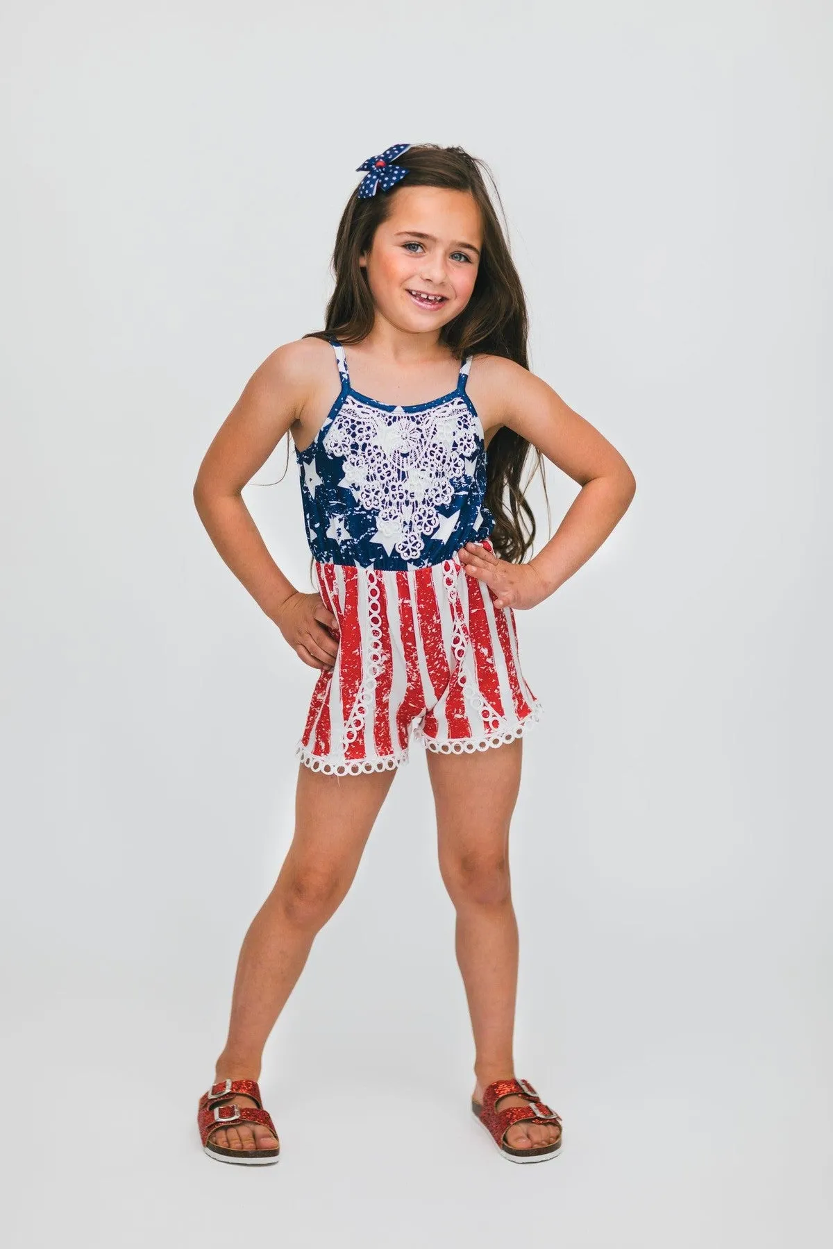 Distressed Stars & Stripes Romper