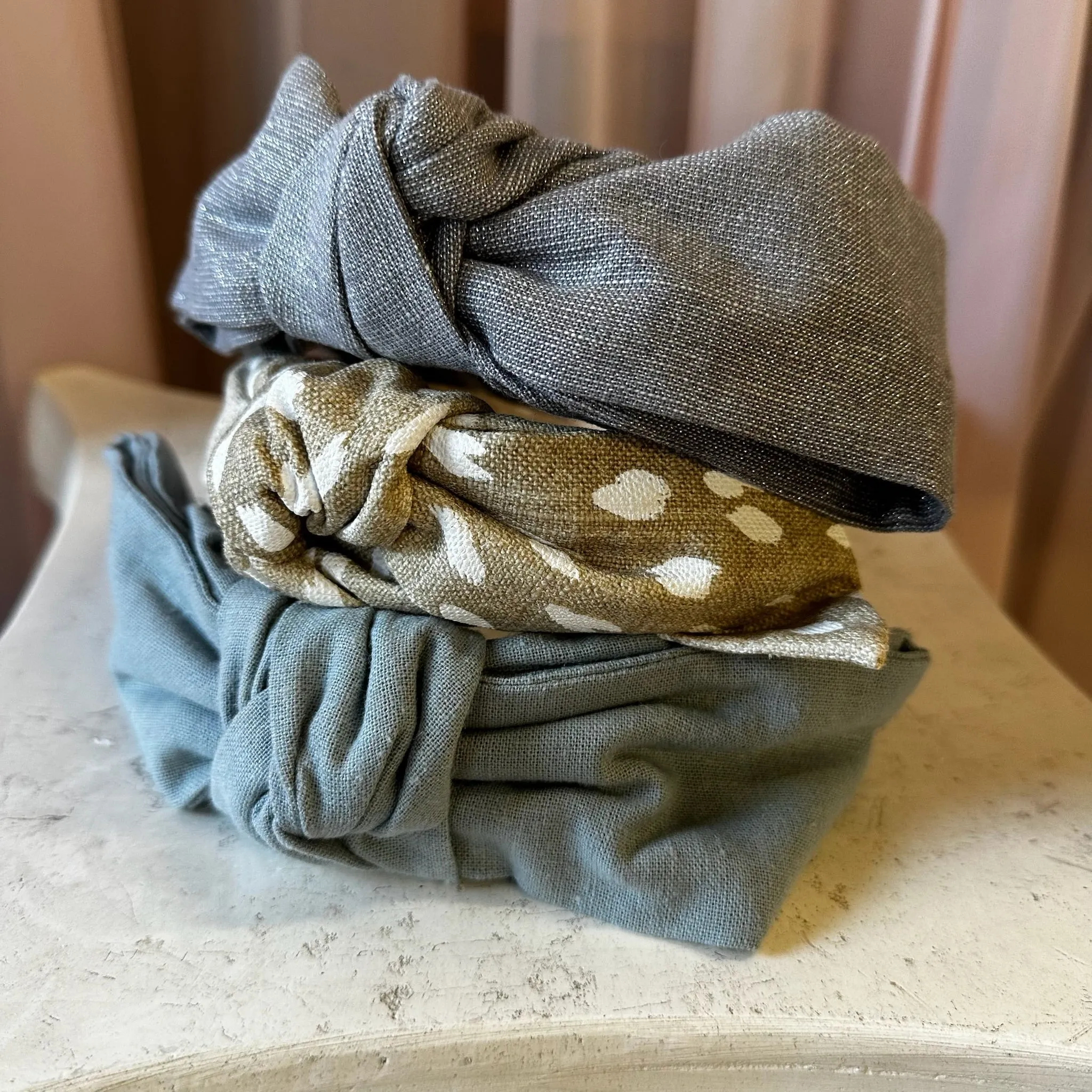 FAWN LINEN BOW HEADBAND