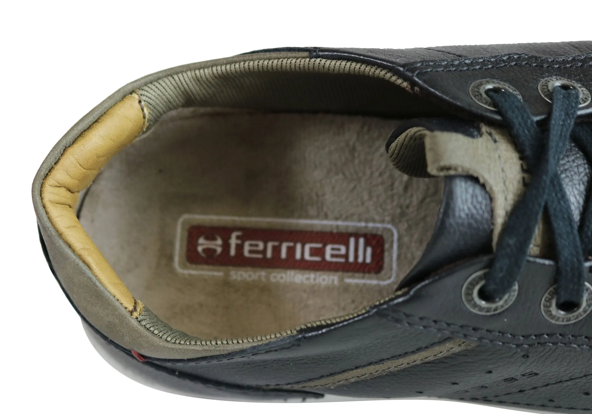 Ferricelli Murphy Mens Leather Lace Up Casual Shoes Made In Brazil