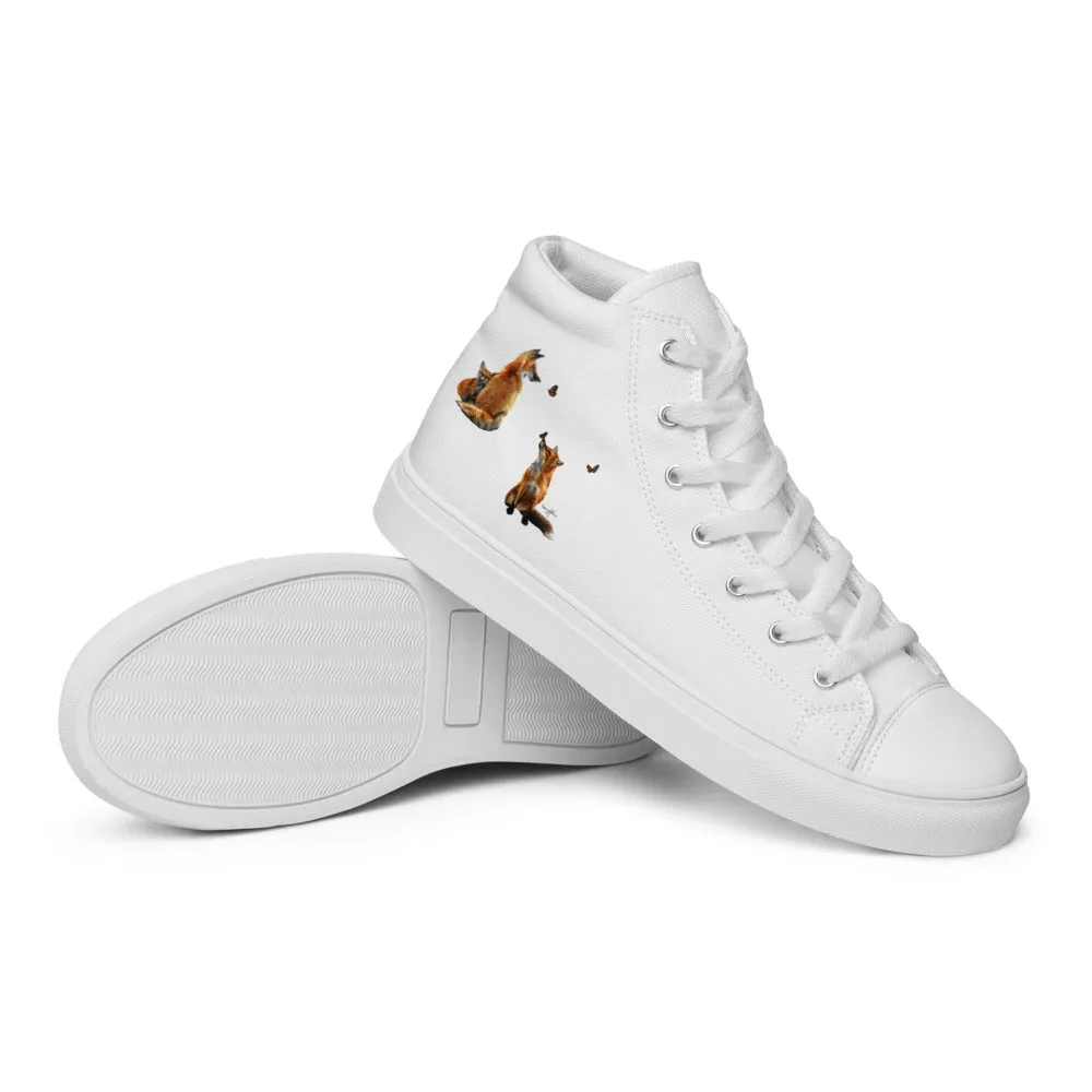 Fox Men’s high top canvas shoes