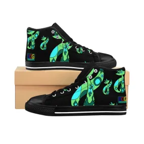 Green Cat Women's High-top Sneakers