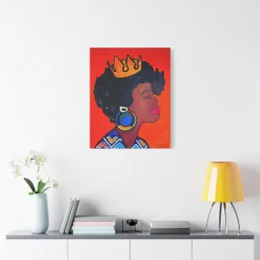 Hand-Painted Artisan Black Woman Portrait, Cultural Home Accent, Statement Piece