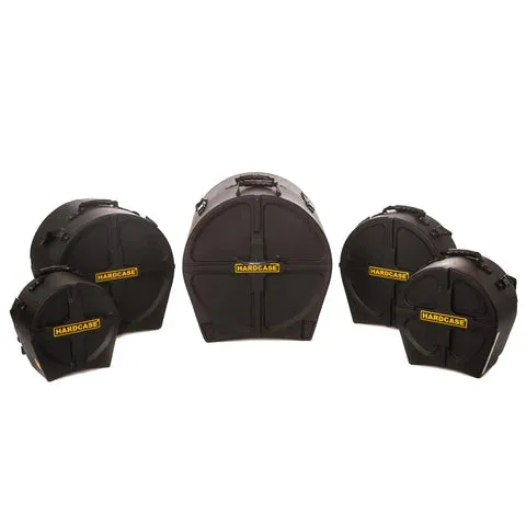 Hardcase HJAZZ 5 Piece Drum Case Set For Jazz (14" Snare Drum, 10" Tom, 12" Tom, 14" Floor Tom, 18" Bass Drum)