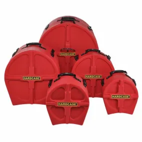 Hardcase HPJAZZR 5 Piece Jazz Drum Case Set (Red)