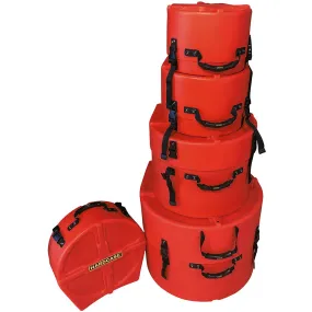 Hardcase HPROCK1R 5 Piece Rock Drum Case Set (Red)