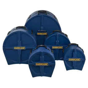 Hardcase HPROCKFUS2DB 5 Piece Rock/Fusion2 Drum Case Set (Dark Blue)