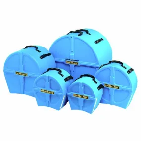 Hardcase HPROCKFUSLB 5 Piece Rock/Fusion Drum Case Set (Light Blue)