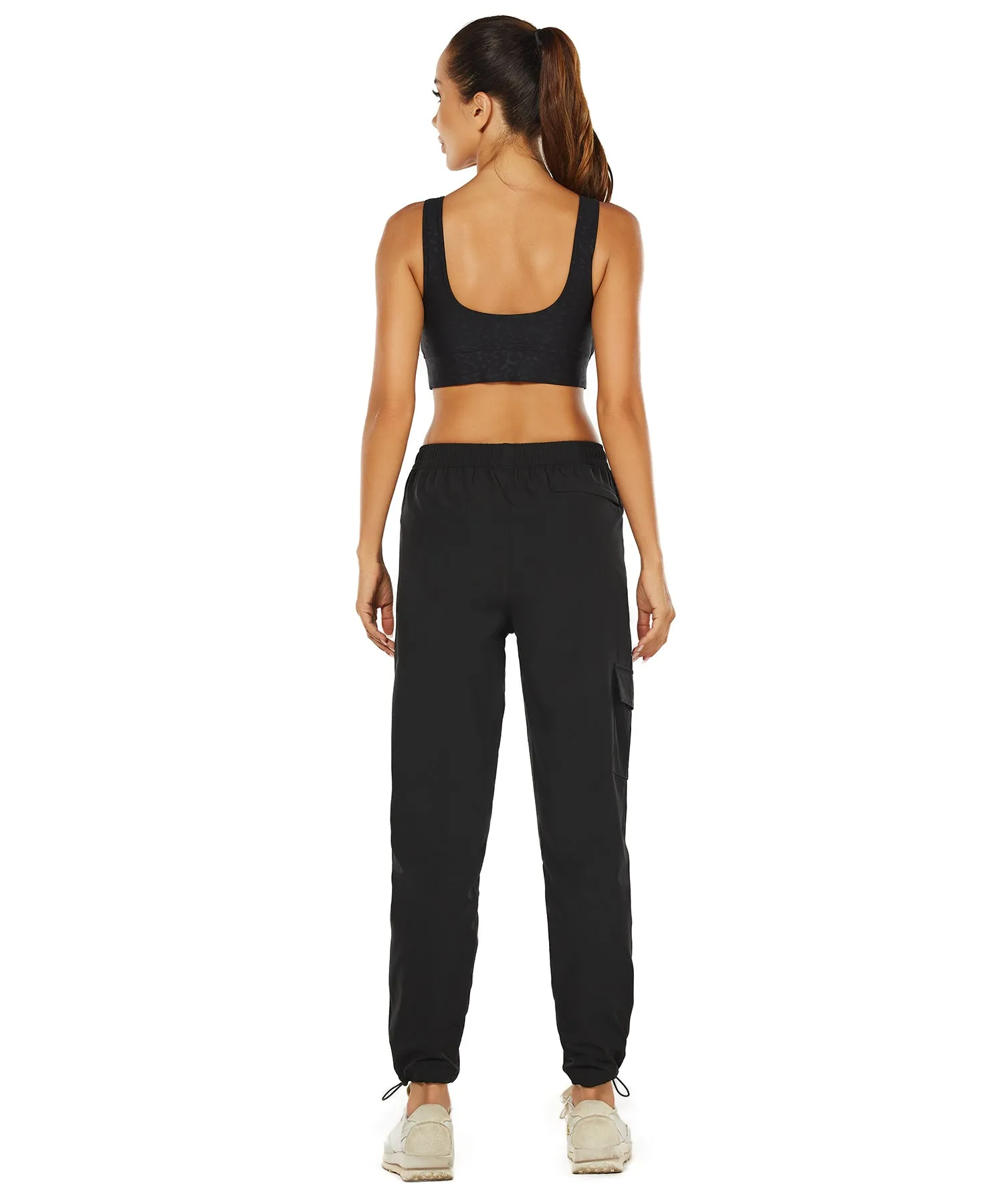 HUGE SPORTS High Waisted Hiking Pants for Women - Black