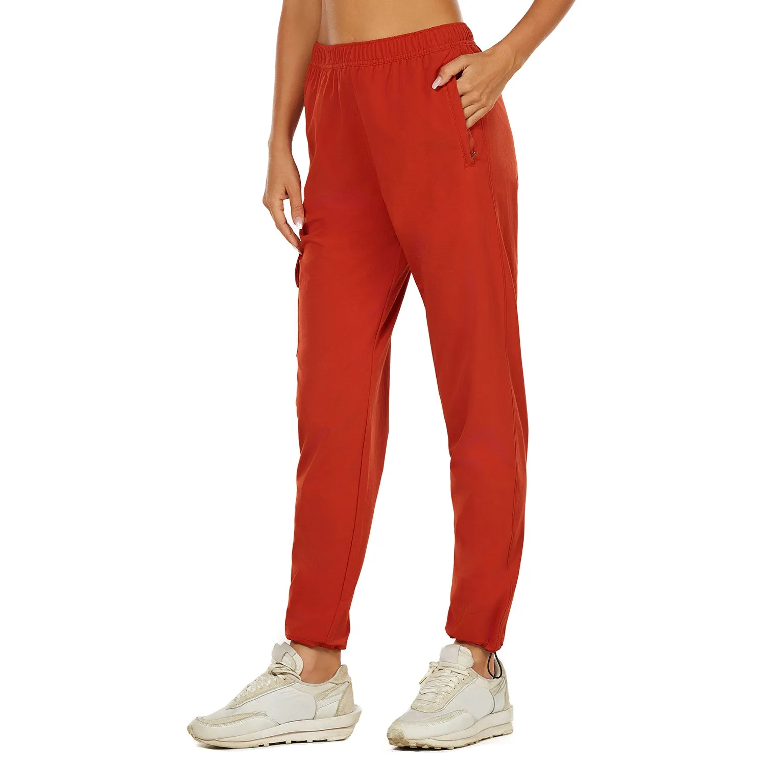 HUGE SPORTS High Waisted Hiking Pants for Women - Orange