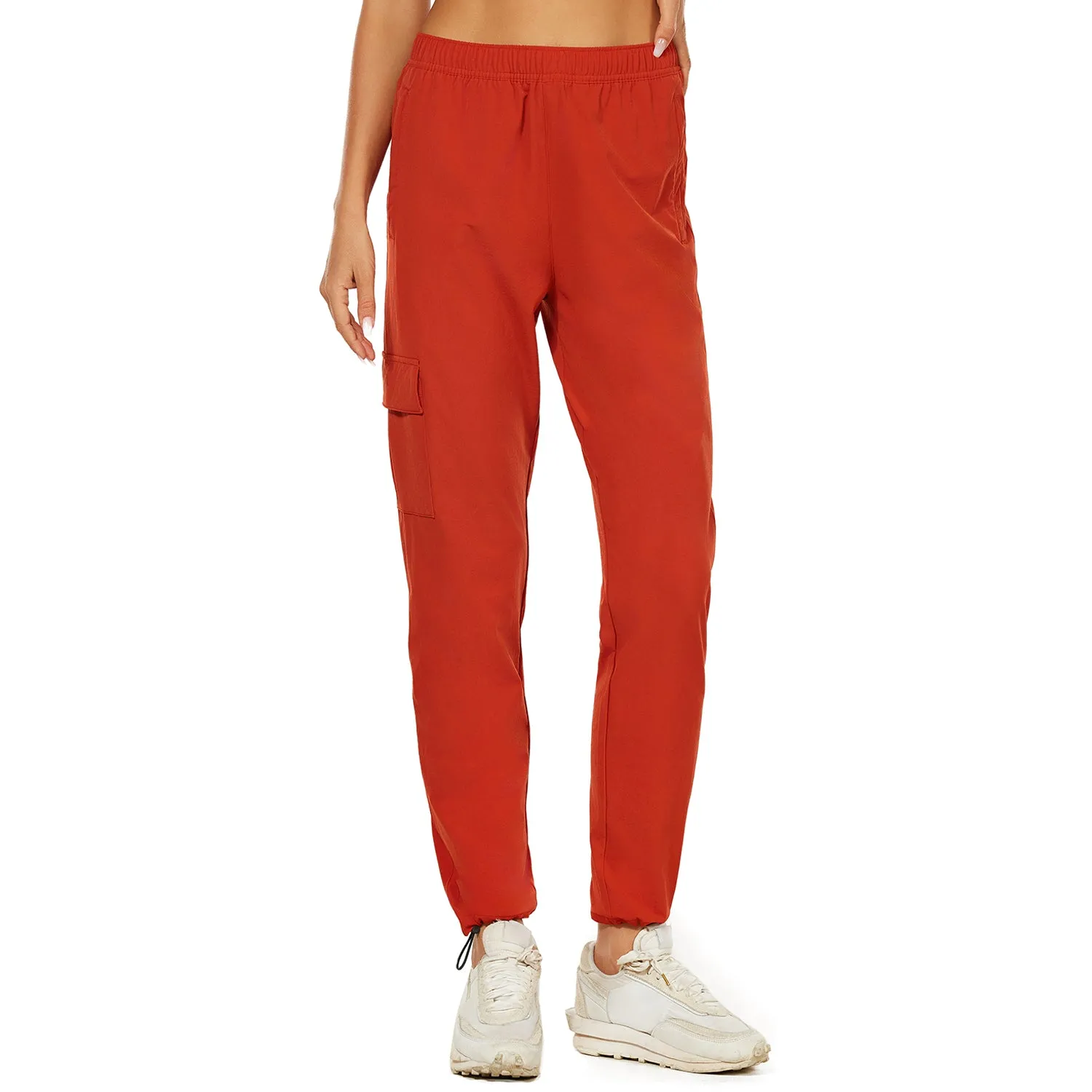 HUGE SPORTS High Waisted Hiking Pants for Women - Orange