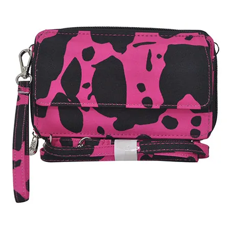 Neon Cow Hot Pink NGIL Canvas All in One Wallet