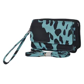 Neon Cow Turquoise NGIL Canvas All in One Wallet