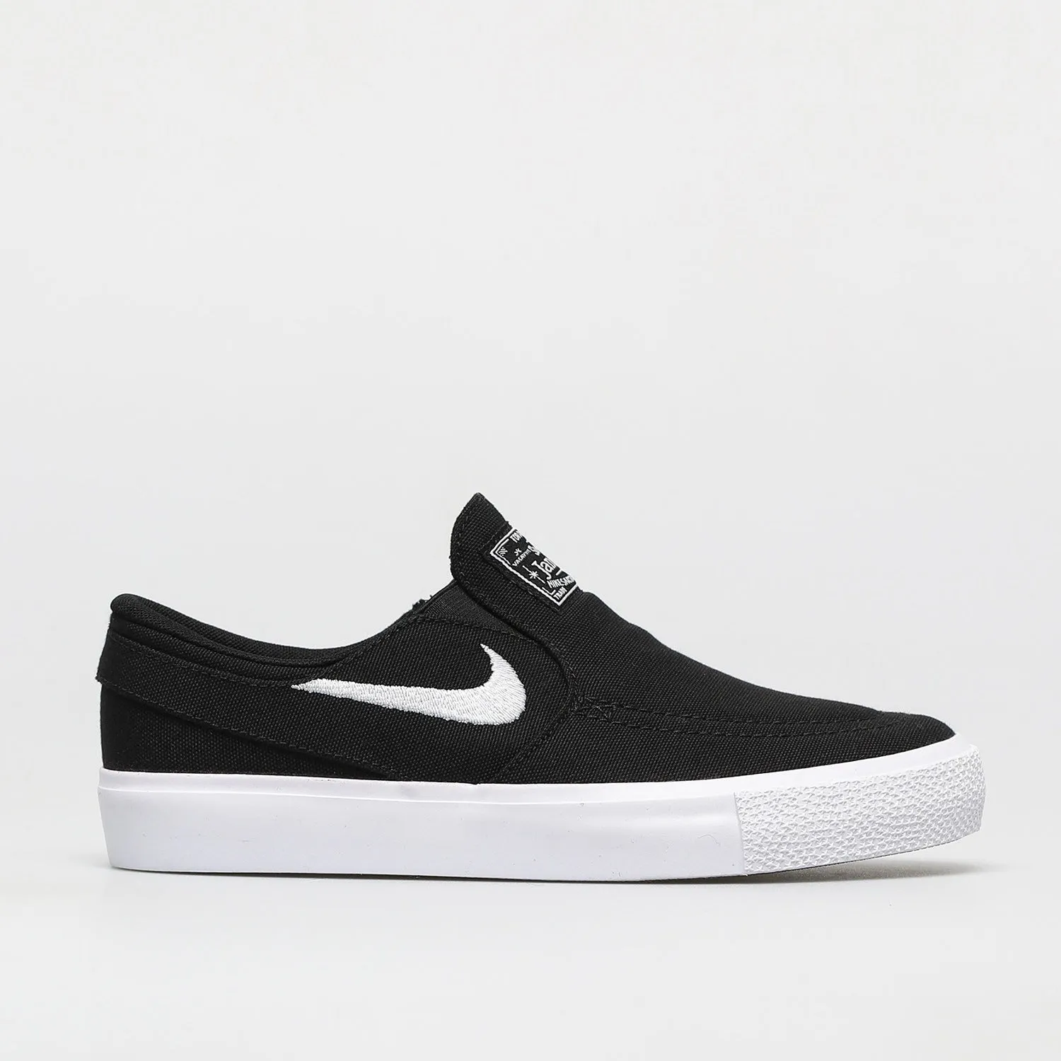 Nike Shoes SB Stefan Janoski Canvas Slip (GS) Youth - Black/White