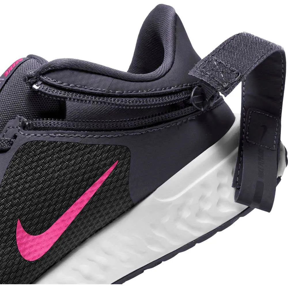 NIKE WOMENS REVOLUTION 5 FLYEASE - BLACK/HYPER PINK-CAVE PURPLE