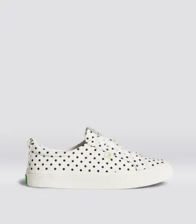 OCA Low White Polka Dots Canvas Sneaker Women