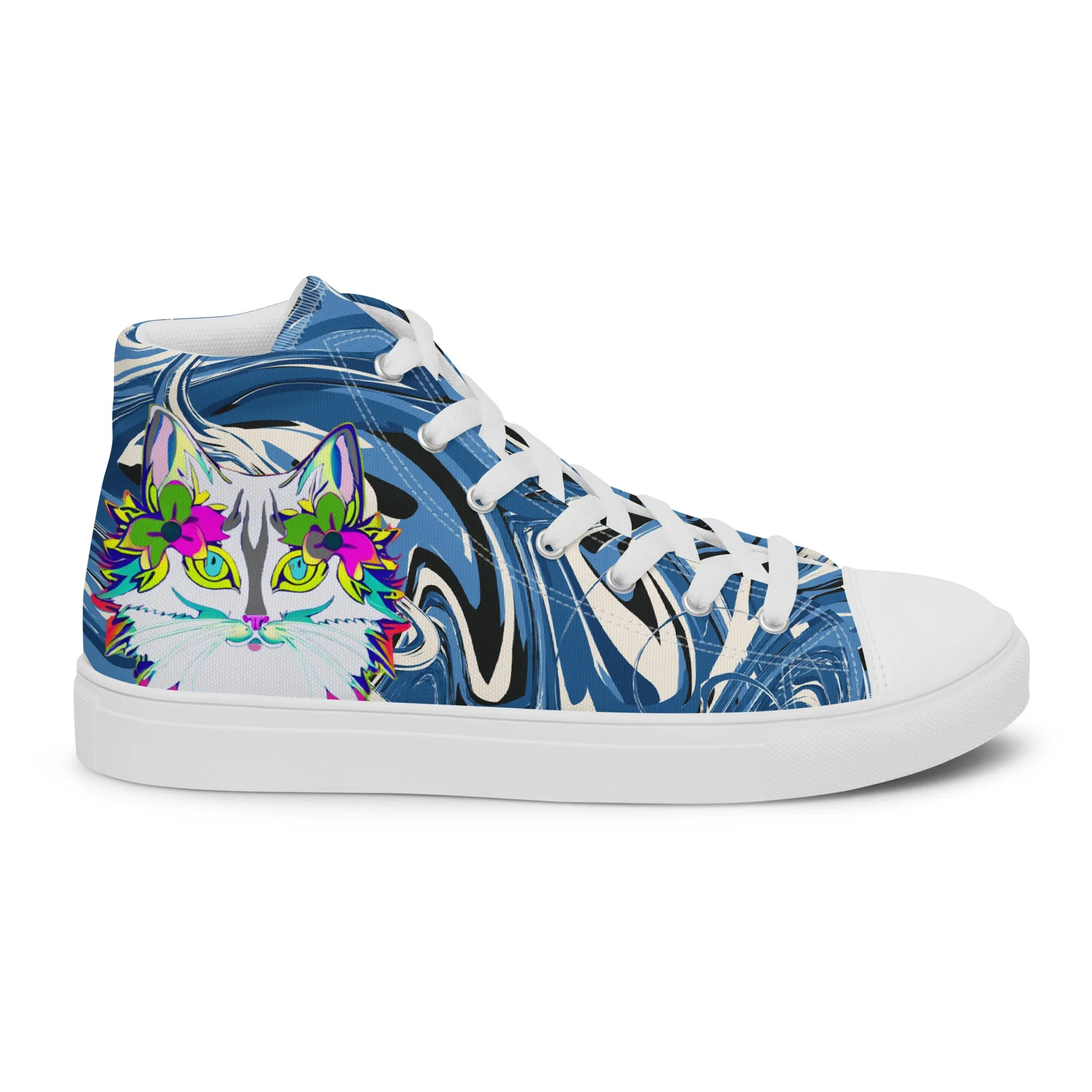 "Sonya My Beautiful Cat" Collection - Men’s high top canvas shoes