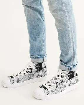 Retro Comic Men's Hightop Canvas Shoe