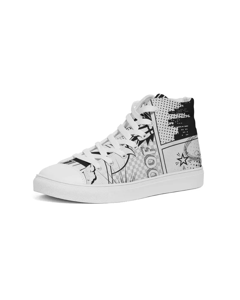 Retro Comic Men's Hightop Canvas Shoe