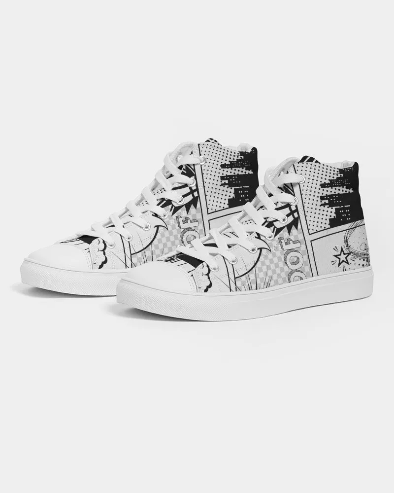 Retro Comic Men's Hightop Canvas Shoe